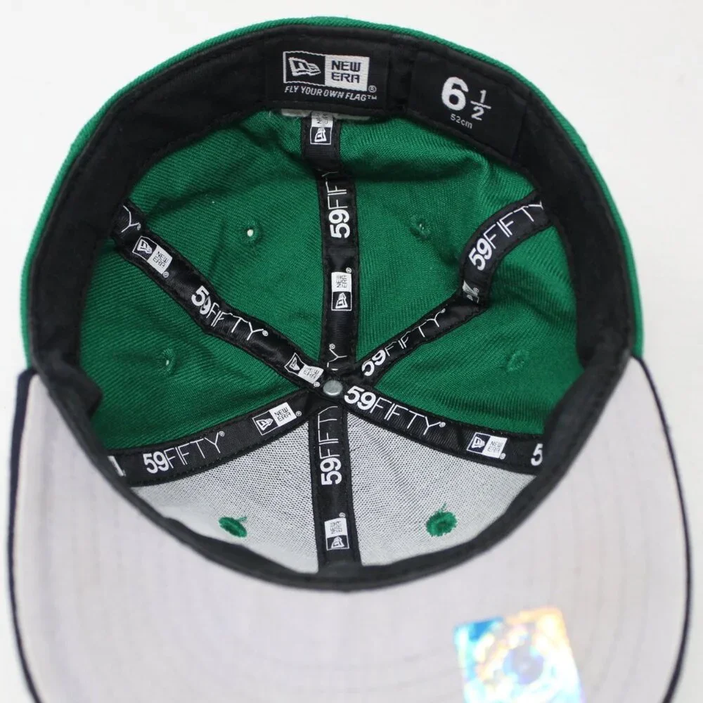 Notre Dame Irish Fitted Hat Adult sz‎ 6 1/2 Green New Era 59FIFTY NCAA Wool Cap